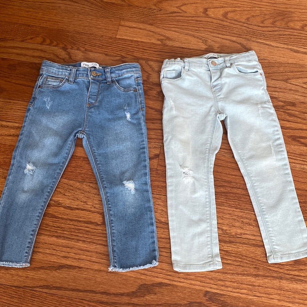 Zara Baby Jeans Duo -Like Brand New (Worn Twice at Most) - Size 2-3 years